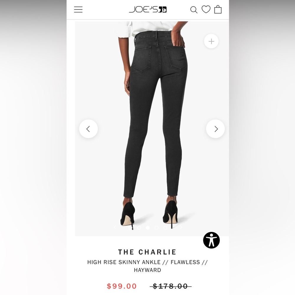 Joe’s Jeans THE CHARLIE High-Rise skinny ankle // flawless // Hayward